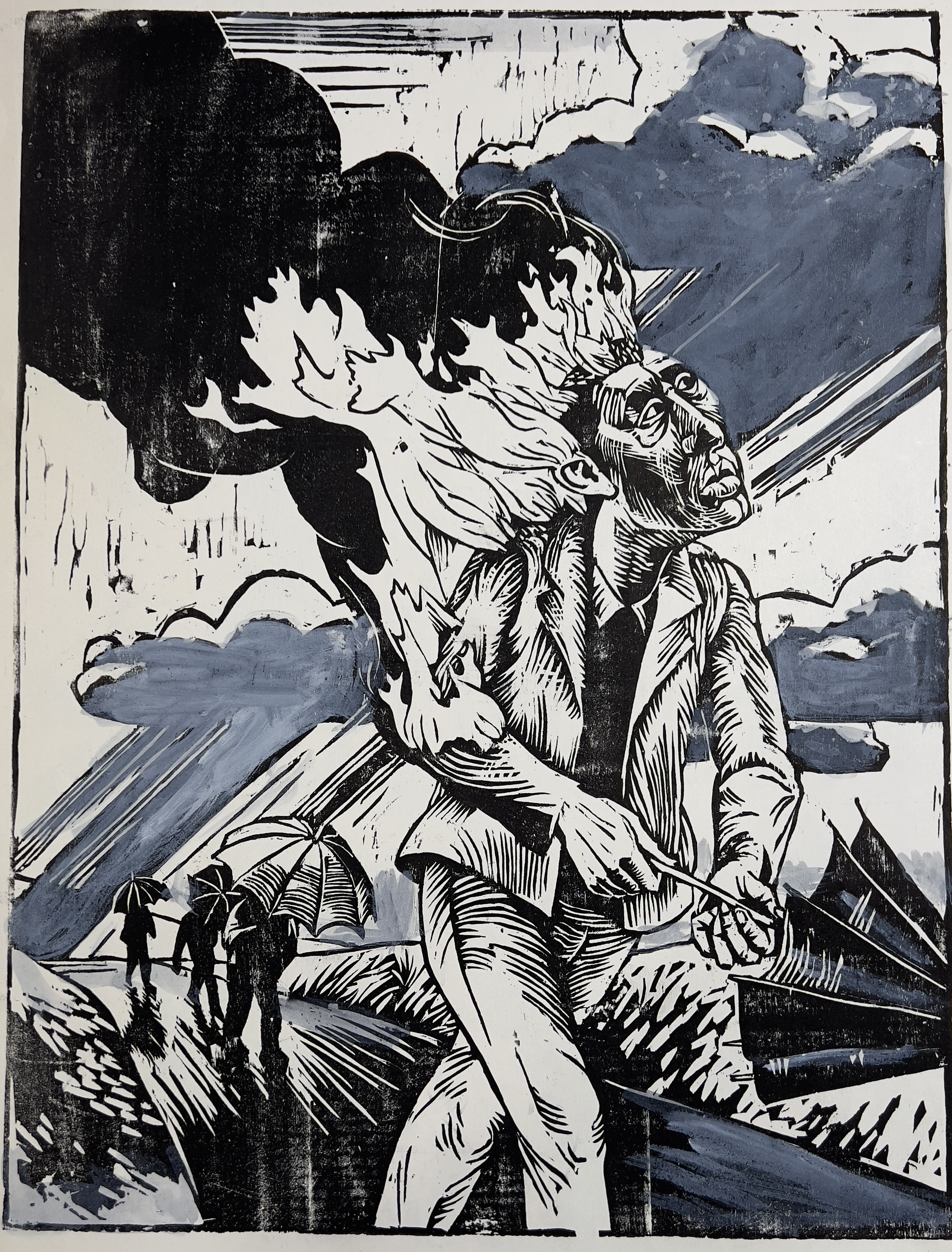 Brennender Mann (Zustandsdruck)