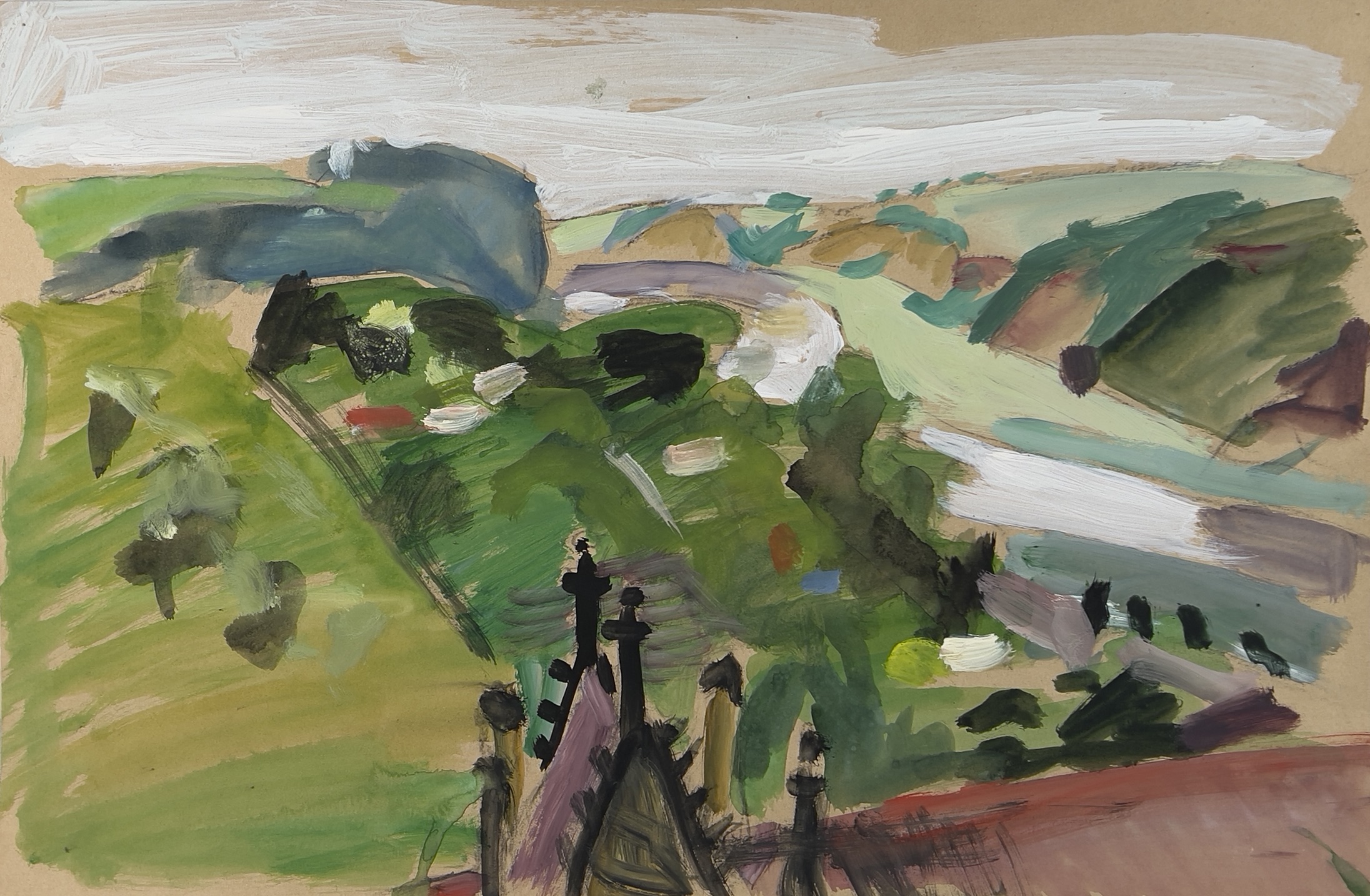 Elbtal bei Meißen vom Domturm aus