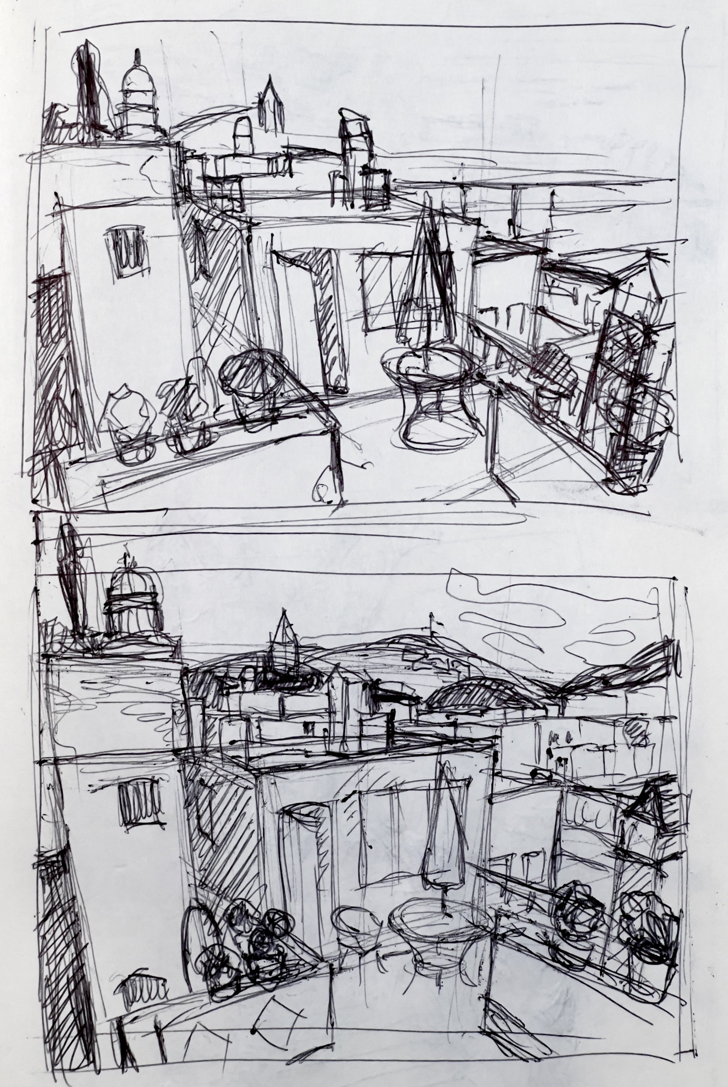 Mexiko - Hotelterrasse in San Miguel de Allende