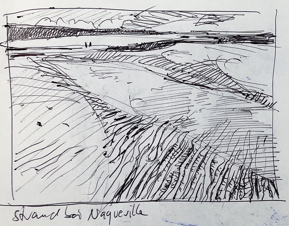 Normandie - Ebbe am Strand von Urville-Nacqueville