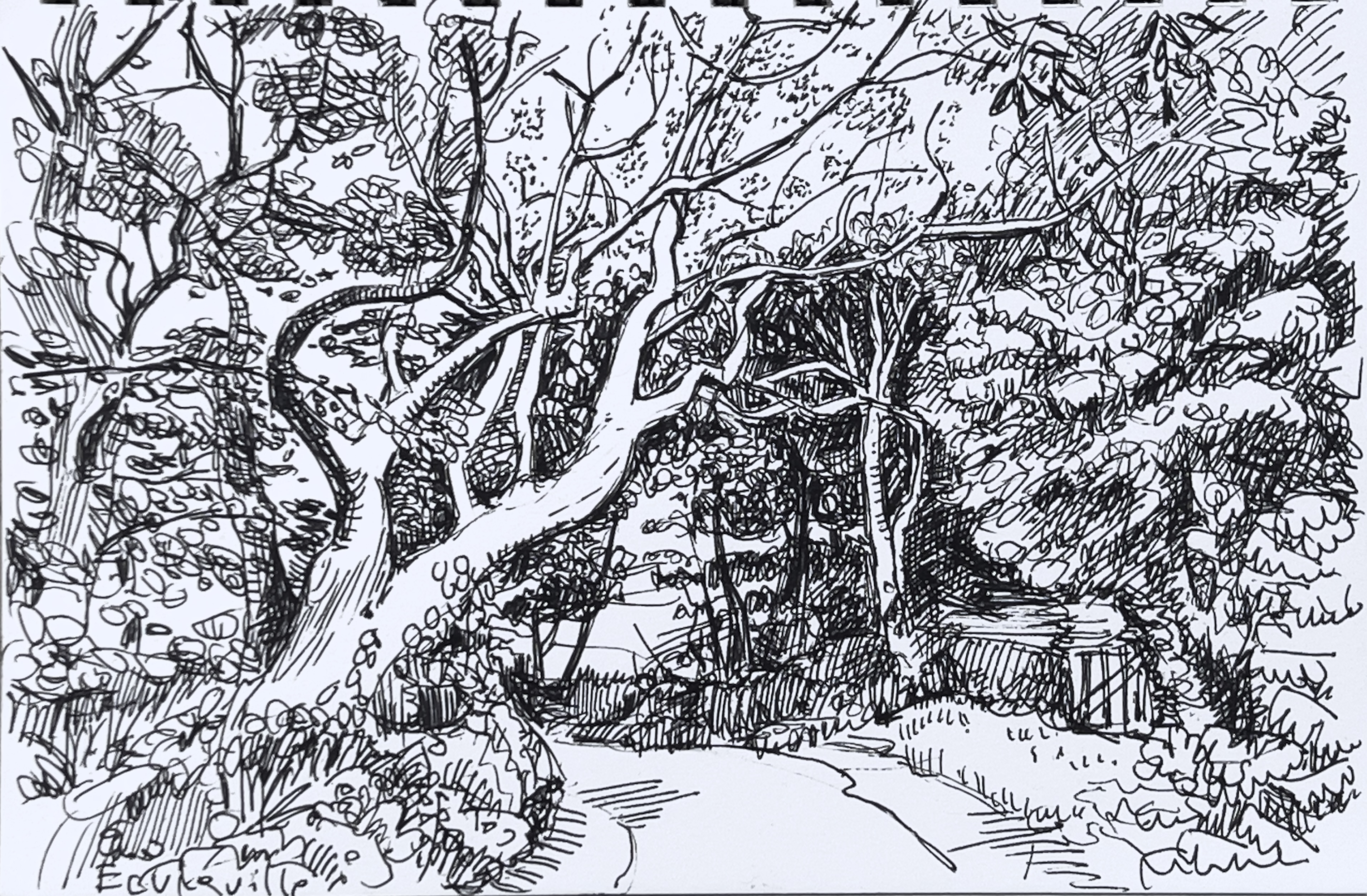 Reiseskizze Normandie - Éculleville