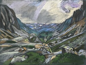 Blick von der Hohen Tatra nach Strbske Pleso