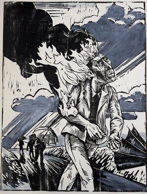 Brennender Mann (Zustandsdruck)