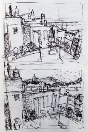 Mexiko - Hotelterrasse in San Miguel de Allende