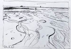 Normandie - Strand bei Ebbe