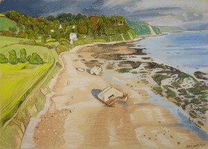 Normandie - Strand mit Bunkerruinen