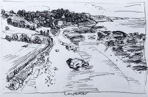 Normandie - Strand mit Bunkerruinen