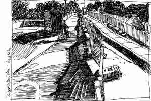 Zeppelinbrücke Baustelle
